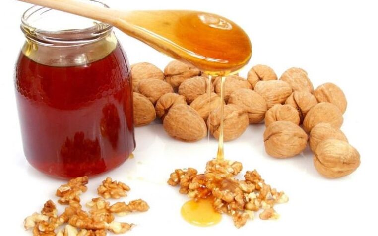 Miel et noix pour la prostatite