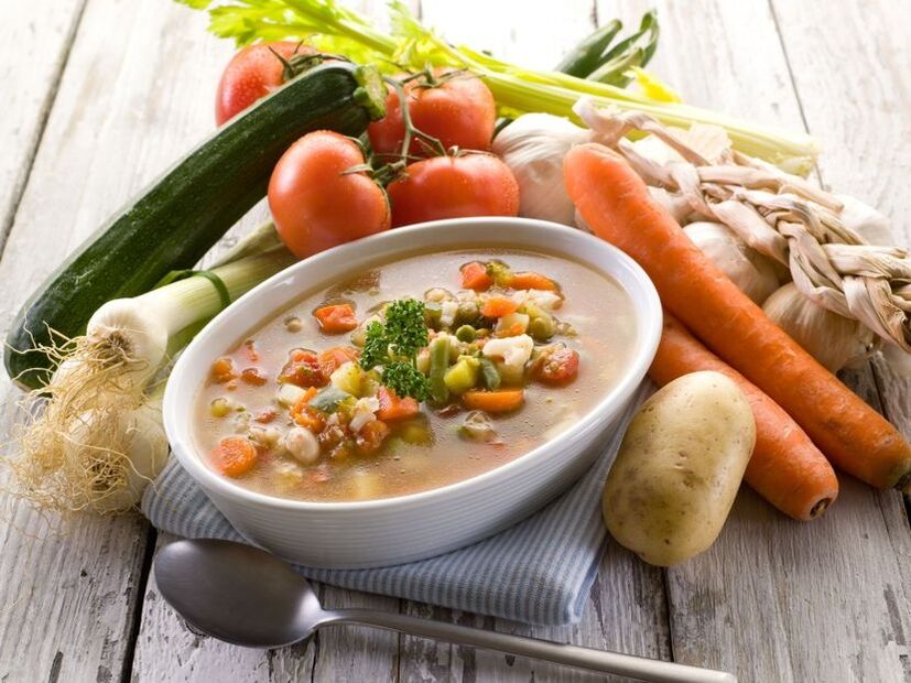Soupe aux légumes pour la prostatite et l'adénome de la prostate